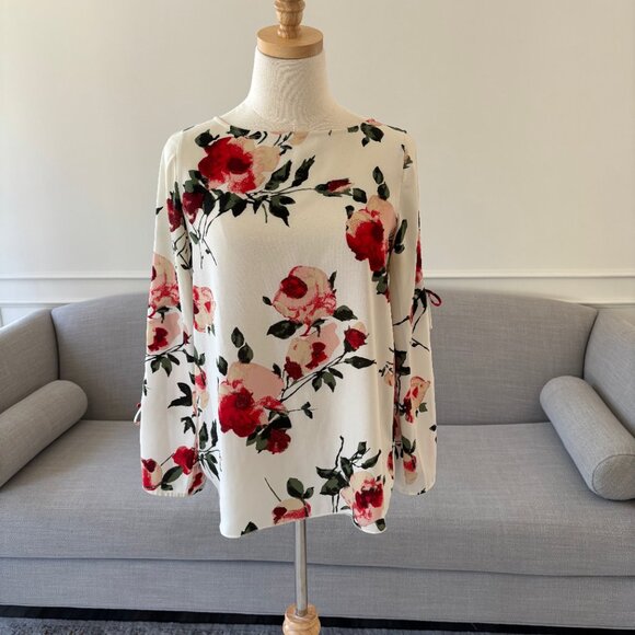 Aritzia Wilfred Long Sleeve Floral Blouse - Size Small - Picture 1 of 4